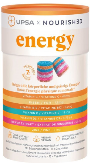 Upsa x Nourished Energy Gummies - 30 Stk.
