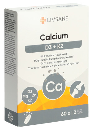 Livsane Calcium D3 K2 Brausetabletten - 60 Stk.