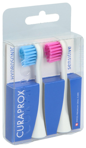 Curaprox Hydrosonic Ersatzbürstenkopf Sensitive blau pink - 2 Stk.