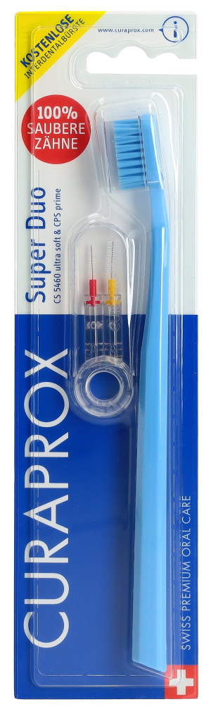 Curaprox Super Duo Zahnbürste CS 5460 + Interdentalbürsten Duo-Halter - 1 Set