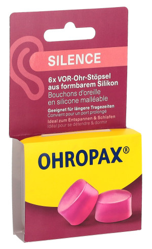 Ohropax Ohrstöpsel Silicon Silence - 6 Stk.