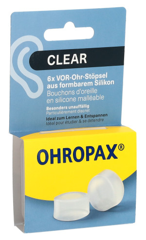 Ohropax Ohrstöpsel Silicon Clear - 6 Stk.
