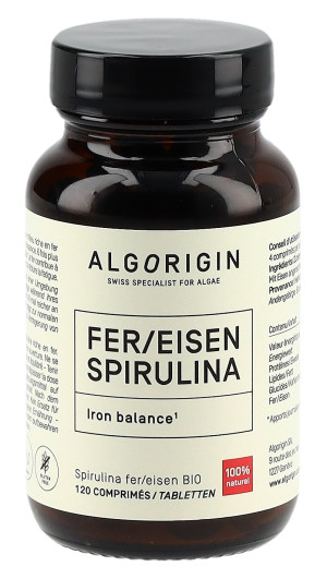 Algorigin Spirulina Eisen Bio Tabletten - 120 Stk.