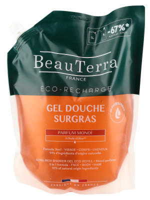 BeauTerra Duschgel reichhaltig Monoi Refill - 1000ml