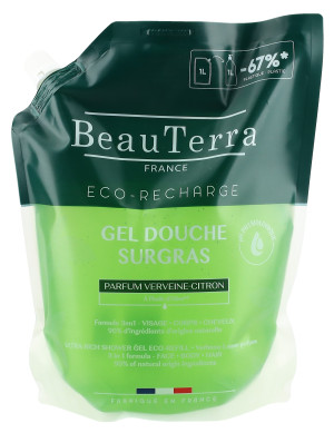 BeauTerra Duschgel reichhaltig Refill Zitronenverbene - 1000ml