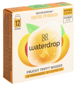 waterdrop Eistee Pfirsich ohne Zucker - 12 Portionen