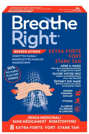 Breathe Right Nasenpflaster Extra Forte Tan - 8 Stk.