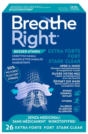 Breathe Right Nasenpflaster Extra Forte Clear - 26 Stk.