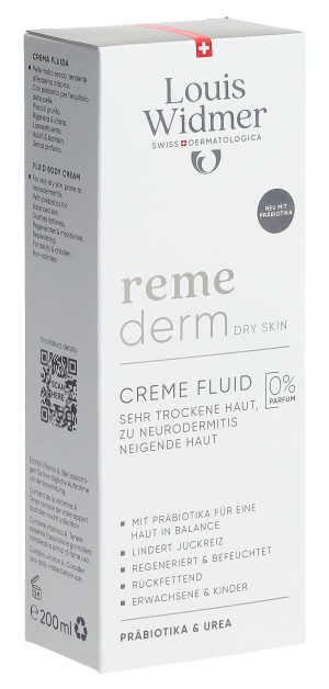 Louis Widmer Remederm Creme Fluid ohne Parfum - 200ml