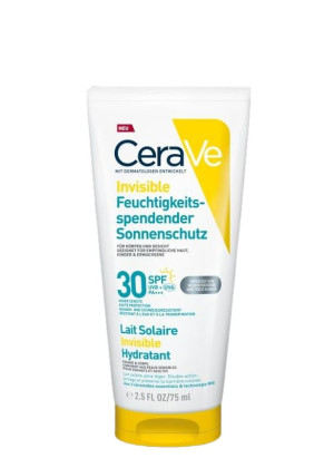 CeraVe Invisible Feuchtigkeitsspendender Sonnenschutz LSF30 - 75ml