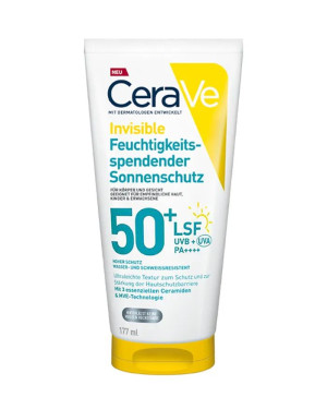 CeraVe Invisible Feuchtigkeitsspendender Sonnenschutz LSF50+ - 177ml
