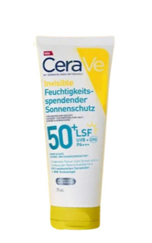 CeraVe Invisible Feuchtigkeitsspendender Sonnenschutz LSF50+ - 75ml