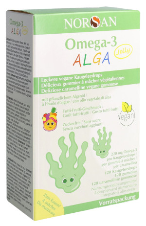 Norsan Omega-3 ALGA Jelly vegan - 120 Stk.