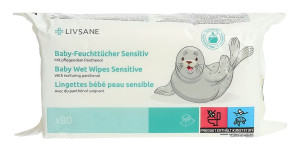Livsane Baby Sensitiv Feuchttücher - 80 Stk.