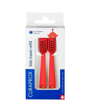 Curaprox Kids Travel Set refill rot - 2 Stk.