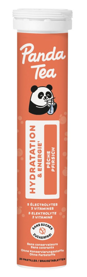Panda Tea Hydratation Brausetabletten Pfirsich - 20 Stk.
