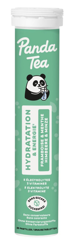 Panda Tea Hydratation Brausetabletten Himbeere Minze - 20 Stk.