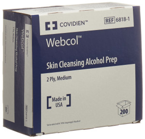 Webcol Alkoholtupfer 3.3x3.1cm steril - 200 Stk.