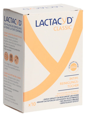Lactacyd Intimpflegetücher einzeln verpackt - 10 Stk.