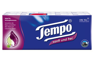 Tempo Taschentücher sanft und frei - 10x9 Stk.