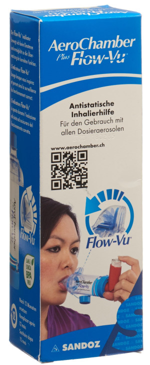AeroChamber Plus Flow-Vu ohne Maske blau - 1 Stk.