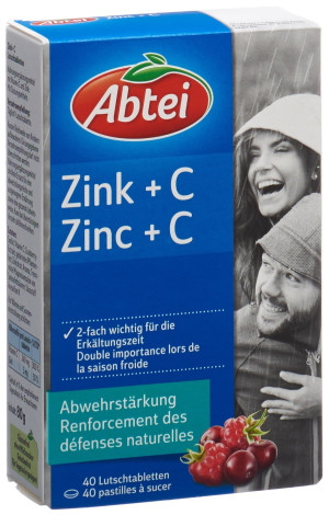 Abtei Zink + C Lutschtabletten - 40 Stk.