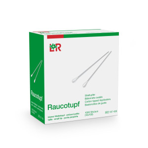 Raucotupf Wattestäbchen Holz kleiner Wattekopf - 100 Stk.