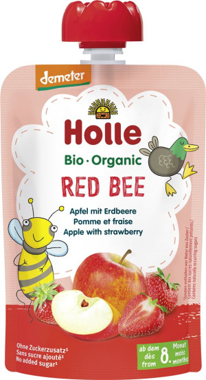 Holle Bio Red Bee Pouchy Apfel Erdbeere - 100g