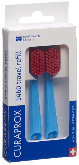 Curaprox Travel Refill Ersatzbürstenkopf blau - 2 Stk.