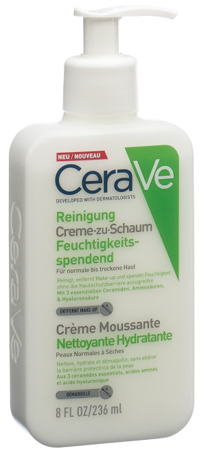 CeraVe Creme zu Schaum Reinigung Feuchtigkeitsspendend - 236ml