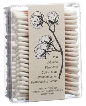 Dansu Wattestäbchen Holz - 200 Stk.