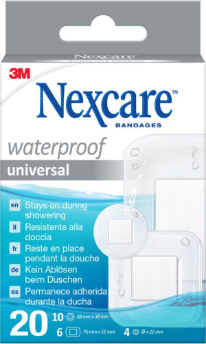 Nexcare Waterproof Universal Pflaster assortiert - 20 Stk.
