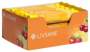 Livsane Traubenzucker Zitrone Display - 15 Rollen