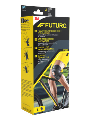 3M Futuro Sport Feuchtigkeitsregulierende Knie-Bandage Grösse M - 1 Stk.