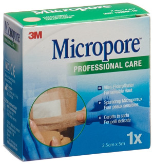 3M Micropore Vlies Heftpflaster refill hautfarbig - 25mm x 5m