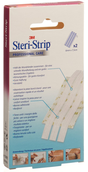 3M Steri-Strip weiss verstärkt - 2 x 3 Stk. à 6mm x 75mm