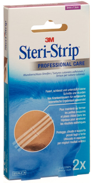 3M Steri-Strip weiss verstärkt - 2 x 5 Stk. à 3mm x 75mm