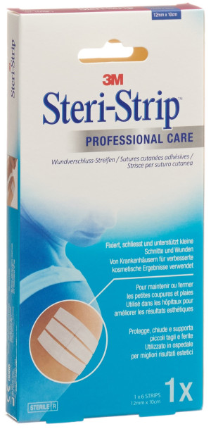 3M Steri-Strip weiss verstärkt - 6 Stk. à 12mm x 100mm