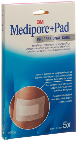 3M Medipore Pad 15cm x 10cm - 5 Stk. à 5 x 10.5cm