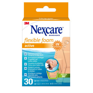 3M Nexcare Pflaster Flexible Foam Active - Grössen assortiert - 30 Stk.