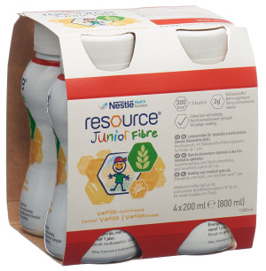 Nestle Resource Junior Fibre Vanille - 4 x 200ml