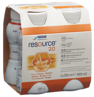 Nestle Resource 2.0 Ananas Mango - 4 x 200ml