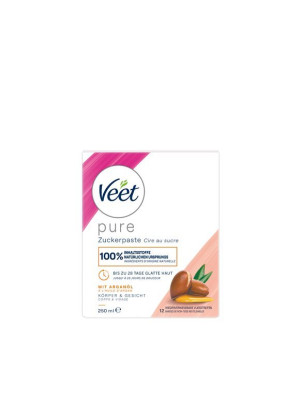 Veet Zuckerpaste - 12 Stoffstreifen und 250ml Paste