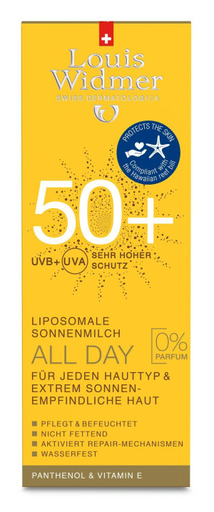 Louis Widmer - ALL DAY 50+ Sonnenschutz unparfumiert - 100ml Tube
