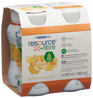 Nestle Resource 2.0 Fibre Drink Vanille - 4 x 200ml
