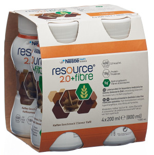 Nestle Resource 2.0 Fibre Drink Café - 4 x 200ml