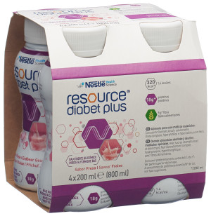 Nestle Resource Diabet plus Erdbeere - 4 x 200ml