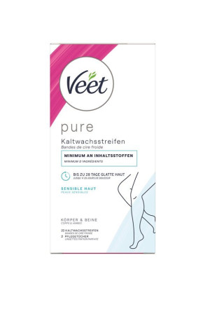 Veet Easy-Gelwax Kaltwachsstreifen Körper sensitiv - 20 Stk.