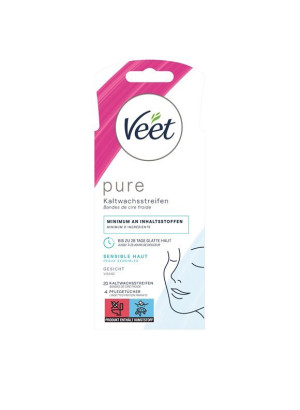 Veet Easy-Gelwax Kaltwachsstreifen Gesicht sensible Haut - 20 Stk.