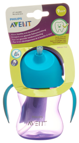 Avent Philips Strohhalmbecher Girl lila - 200ml